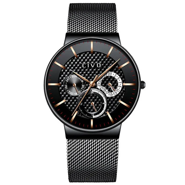 0047C | Quartz Men Watch | Mesh Band