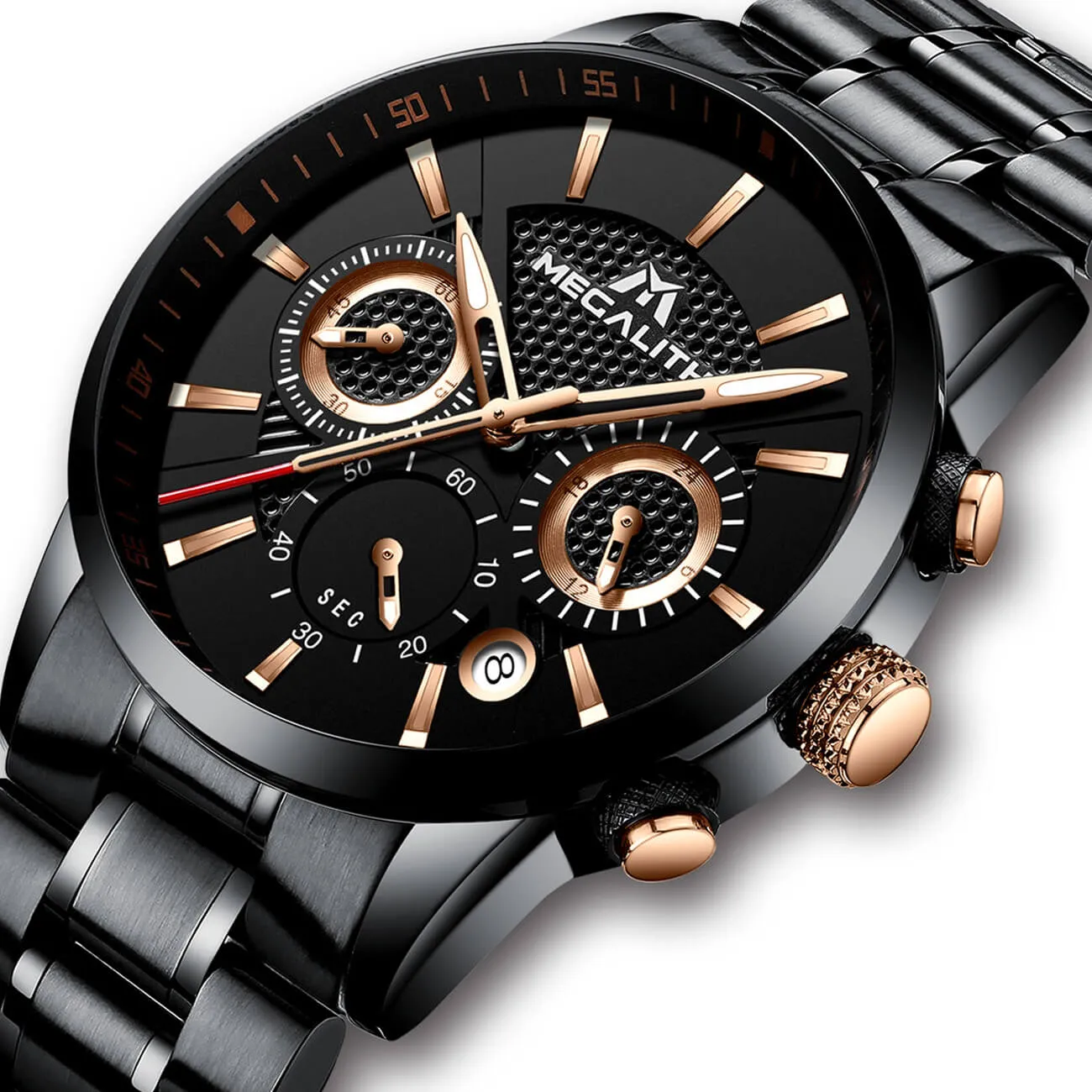 8007M | Quartz Men Watch | Stainless Steel Band