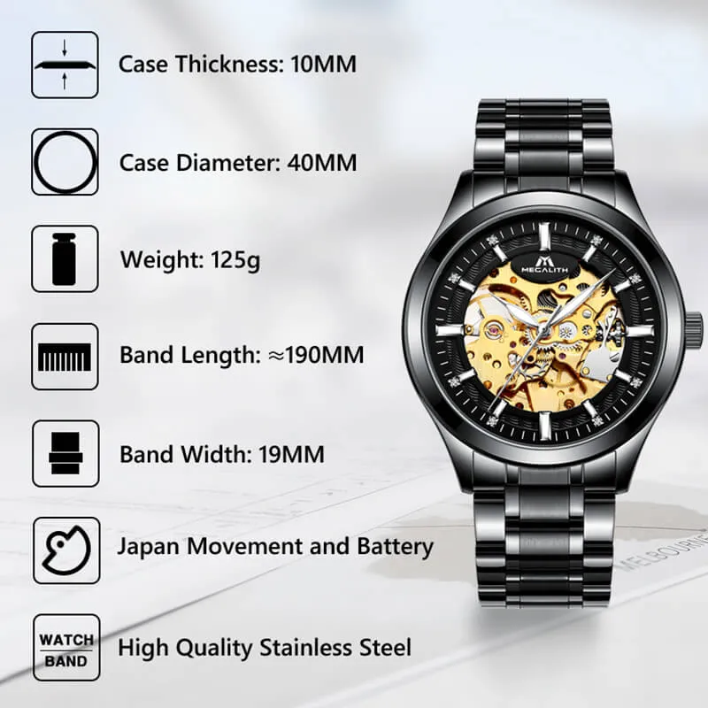 8045M | Mechanical Men Watch | Stainless Steel Band