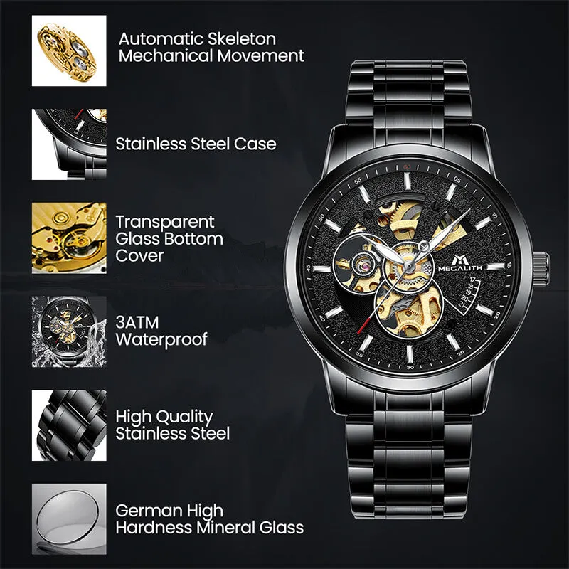 8070M | Mechanical Men Watch | Stainless Steel Band