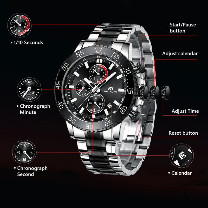 8087M | Quartz Men Watch | Stainless Steel Band