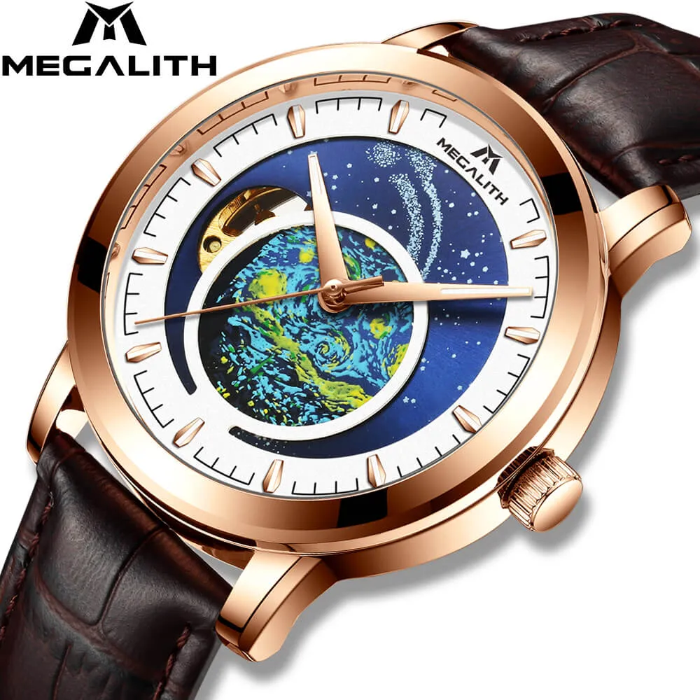 8213M | Mechanical Men Watch | Leather Band