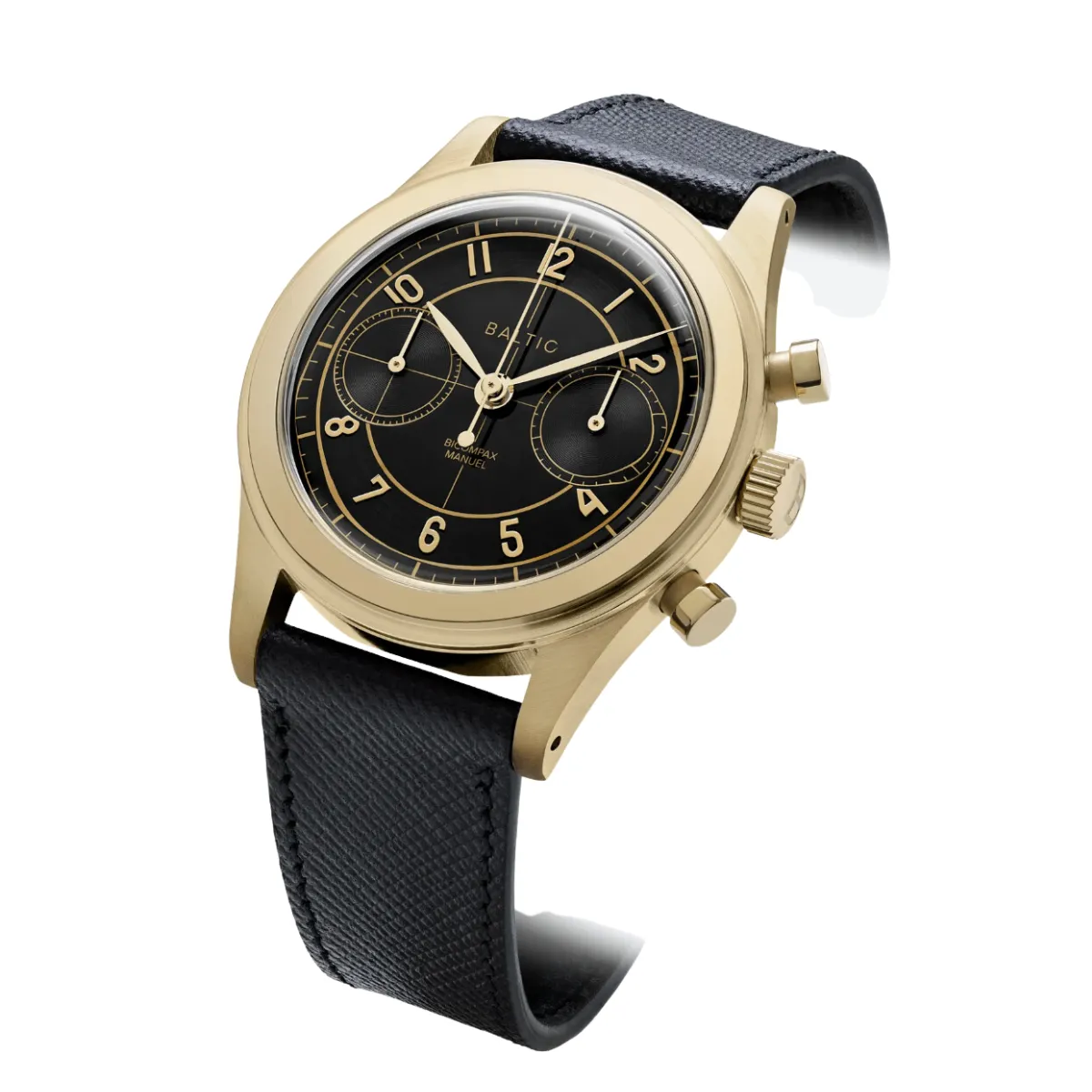 BALTIC BICOMPAX 002 GOLD PVD (STITCHED SAFFIANO BLACK)