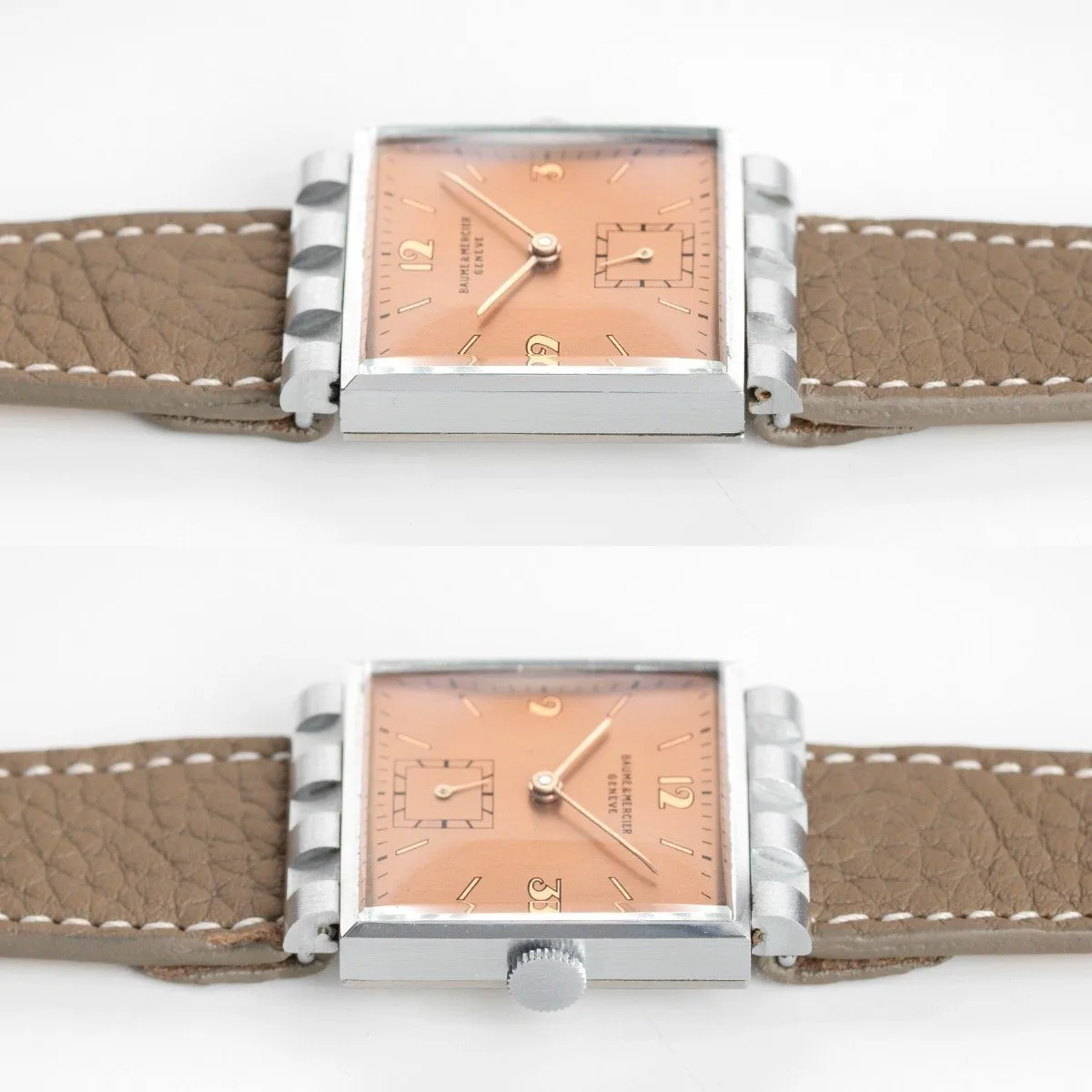 Baume & Mercier Salmon Dial Square Case