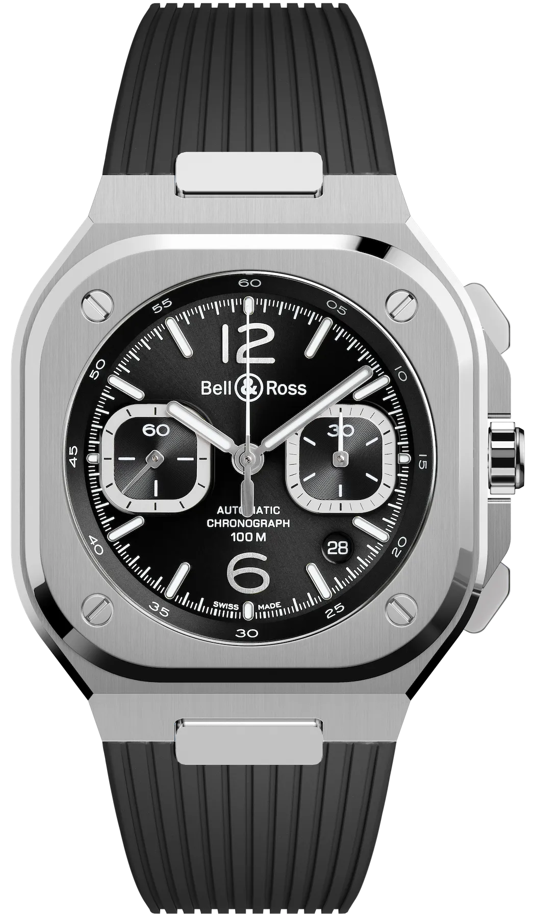 BR Watch BR 5 Chrono Black Steel