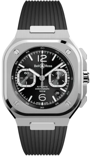 BR Watch BR 5 Chrono Black Steel