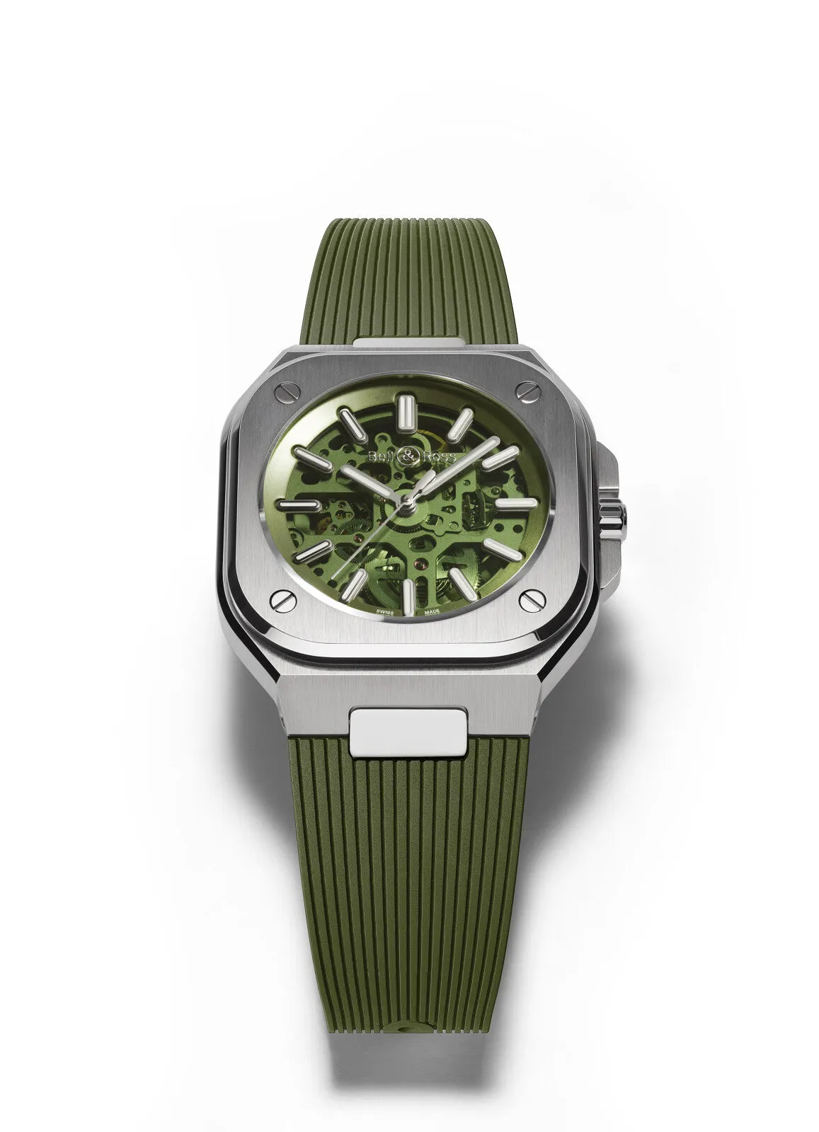 BR Watch BR 5 Skeleton Green Rubber Limited Edition