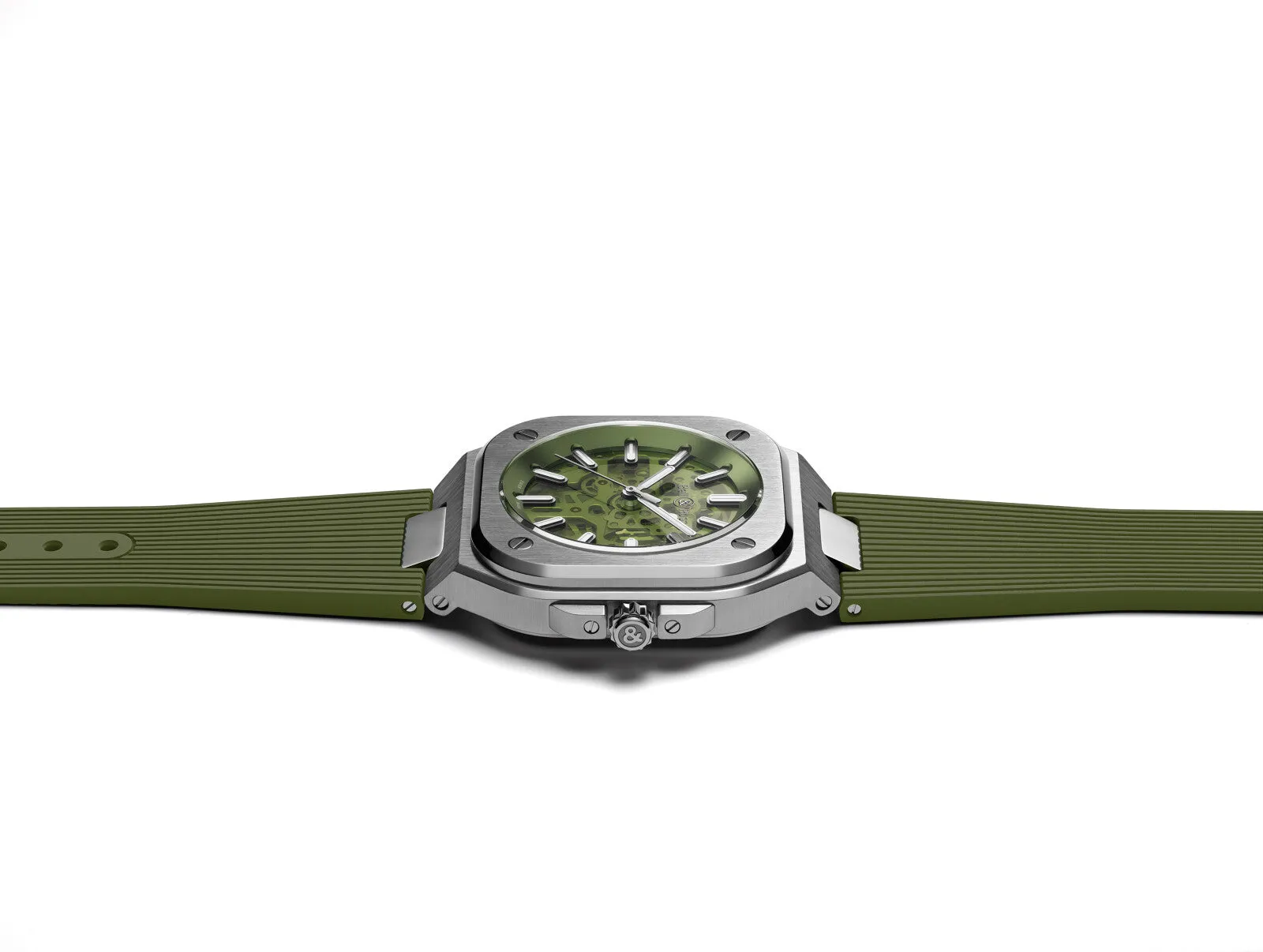 BR Watch BR 5 Skeleton Green Rubber Limited Edition