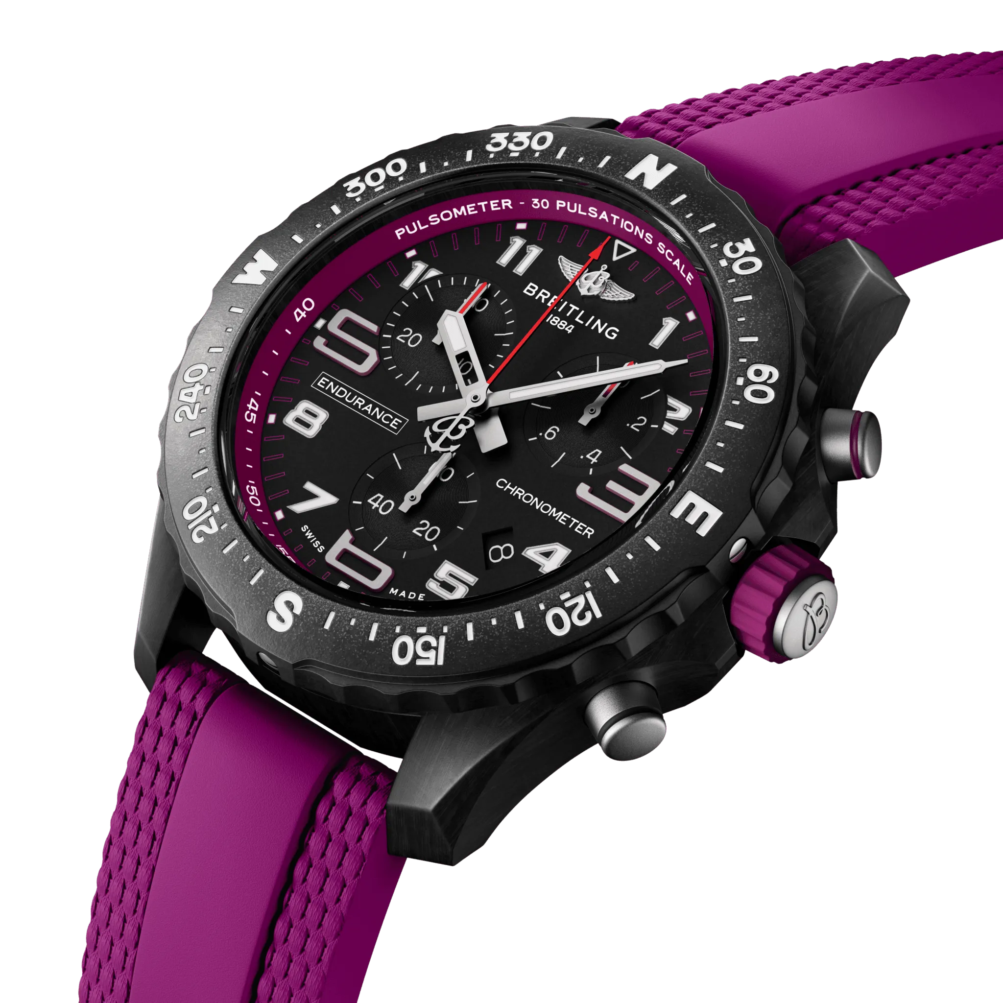 Breitling Endurance Pro 38 Watch with Purple Strap