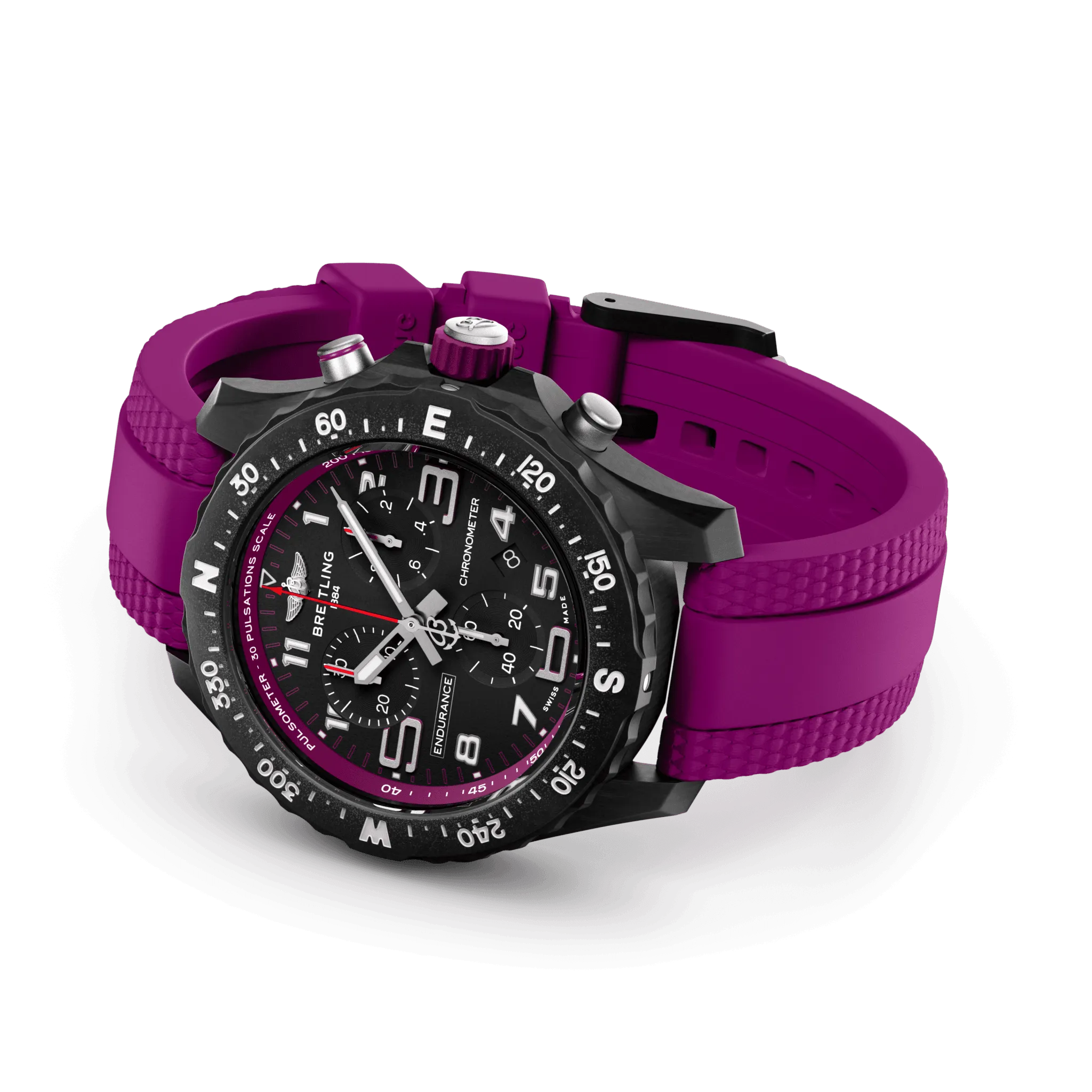 Breitling Endurance Pro 38 Watch with Purple Strap