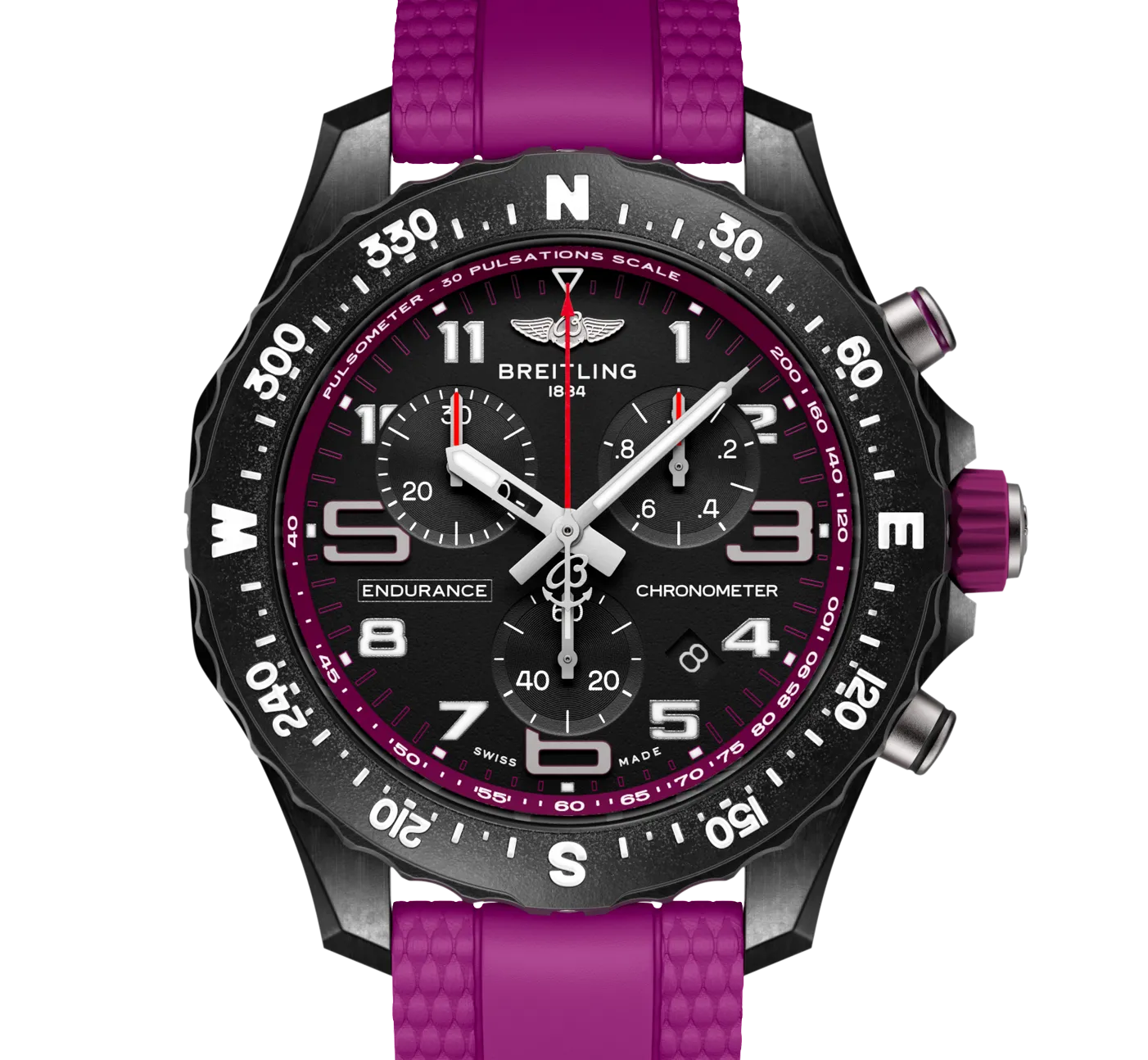 Breitling Endurance Pro 38 Watch with Purple Strap