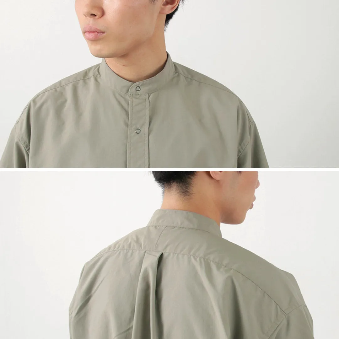 BURLAP OUTFITTER / 7/10 Sleeve Band Collar Shirt