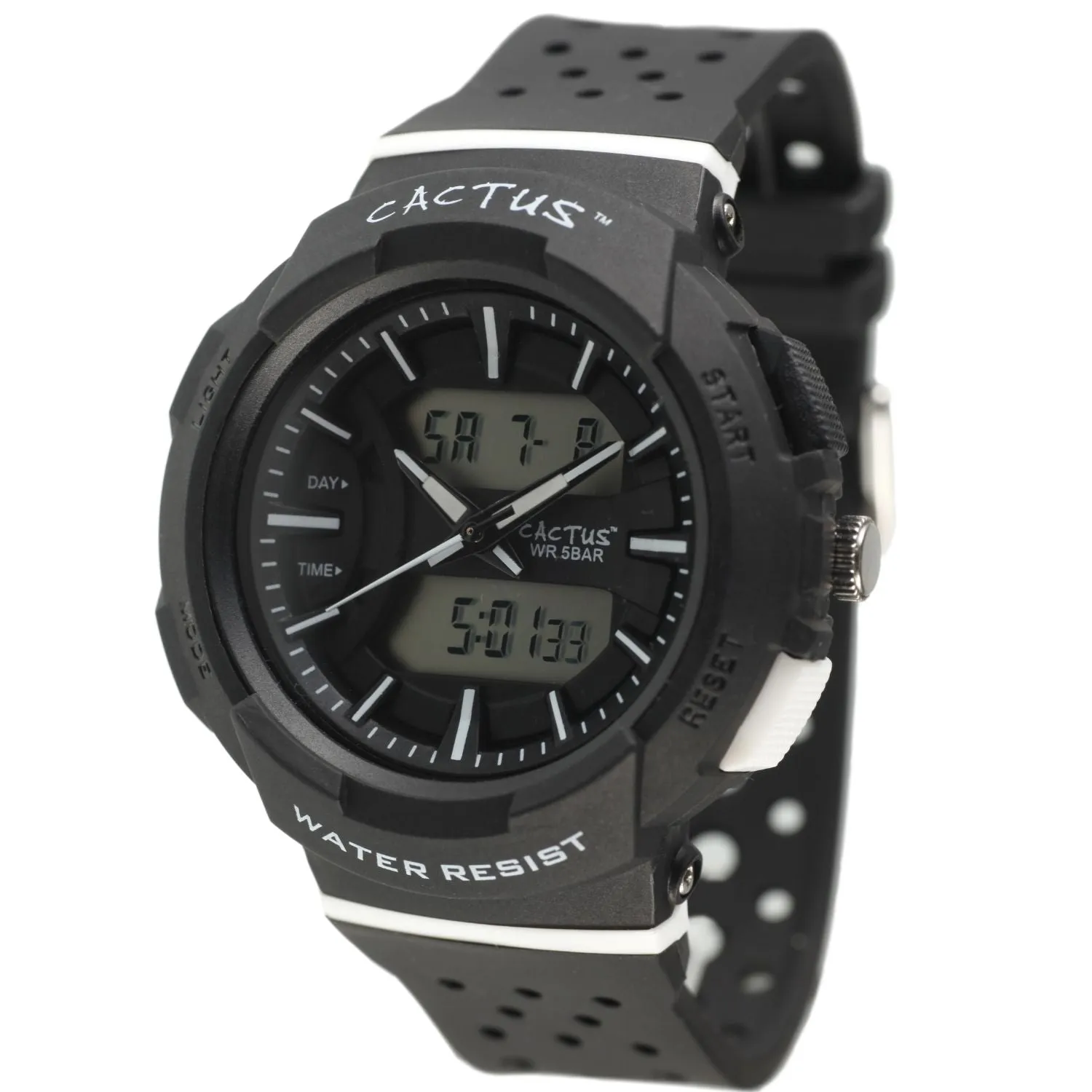 Cactus Watches | Analogue Digital Combo Watch | Black