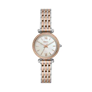 Carlie Mini Three-Hand Two-Tone Stainless Steel Watch