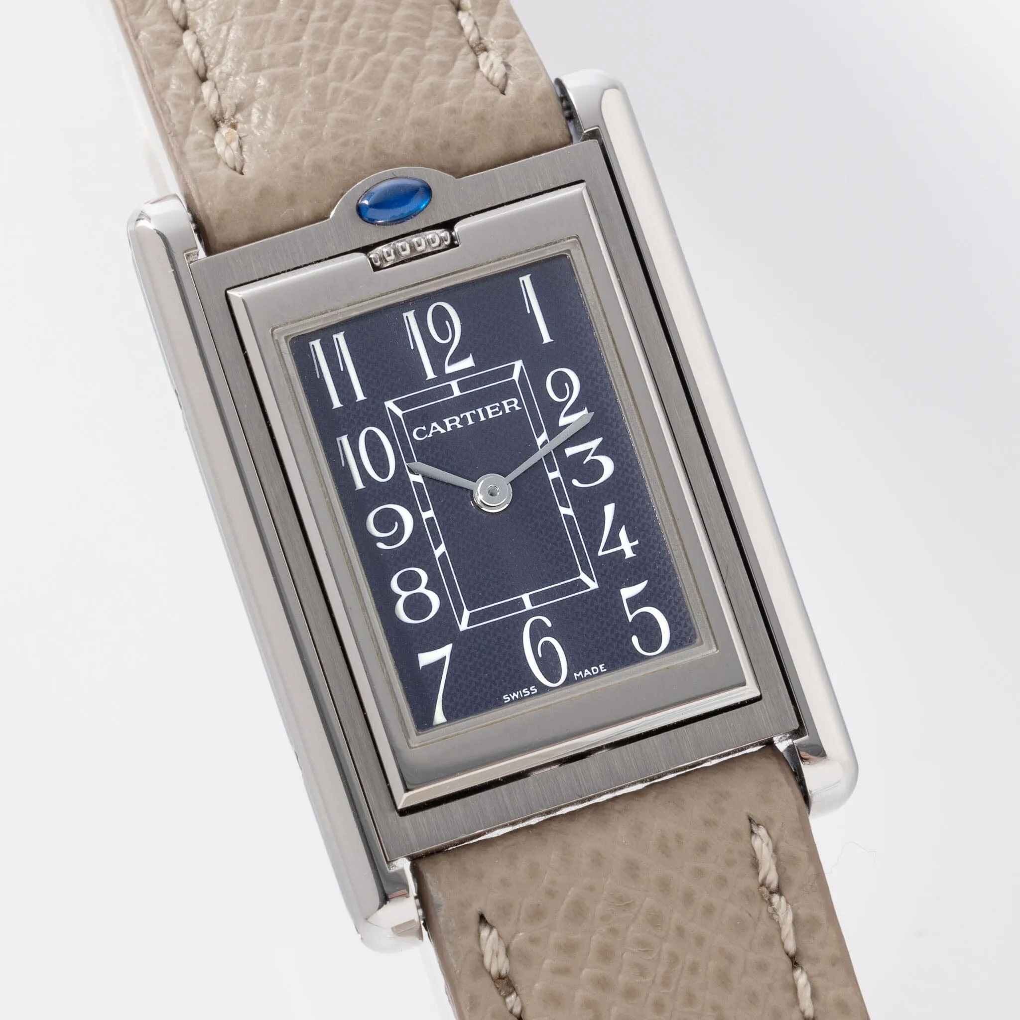 Cartier Tank Basculante Slate Grey Dial Ref 2405