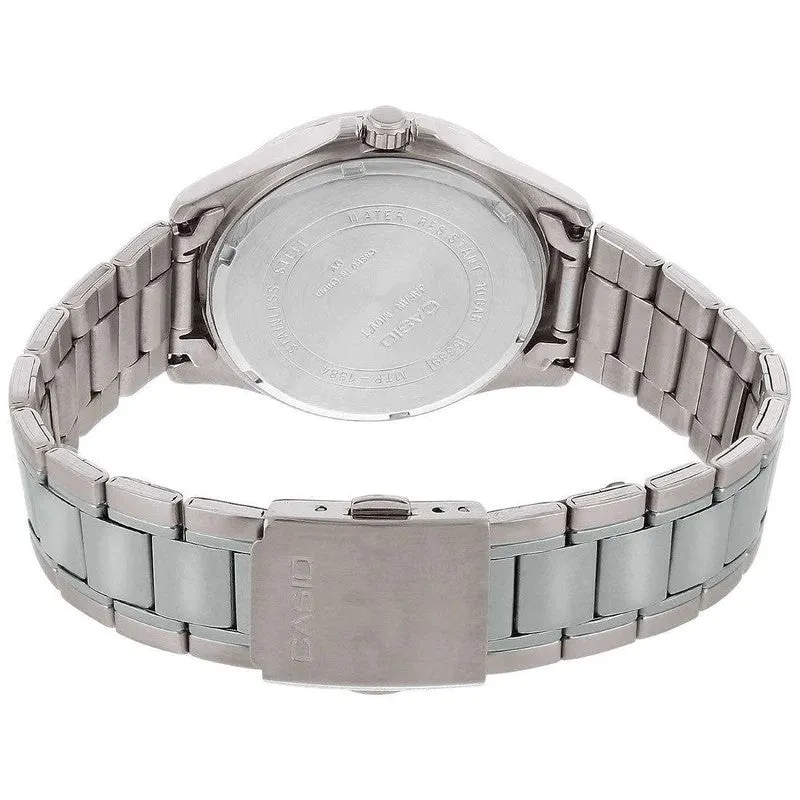 CASIO Black and Silver Wristwatch #MTP-1384D-1AVDF