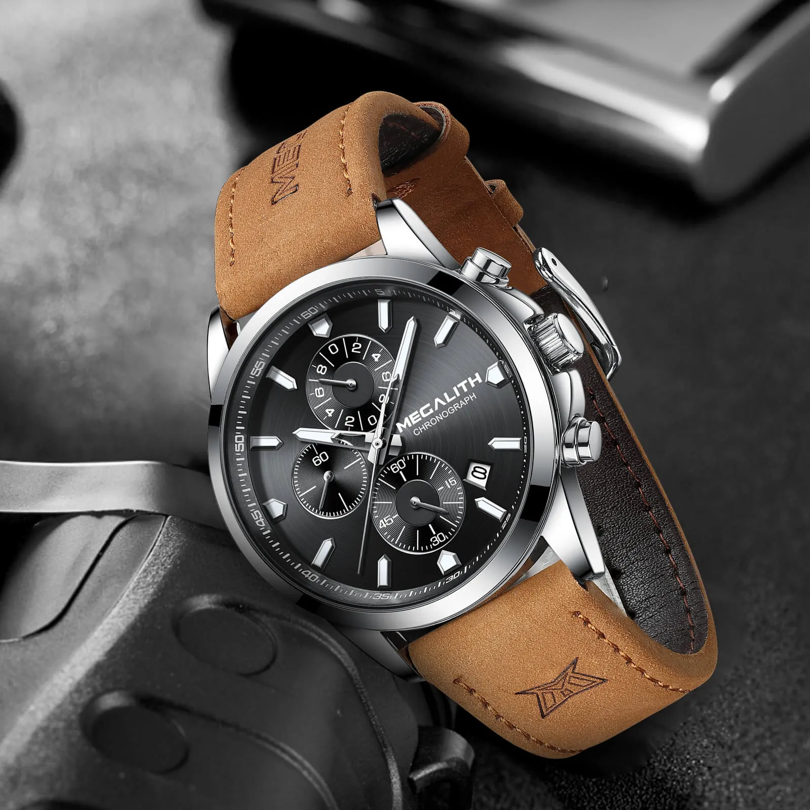 Chronograph Watch | Leather Band | 8272M