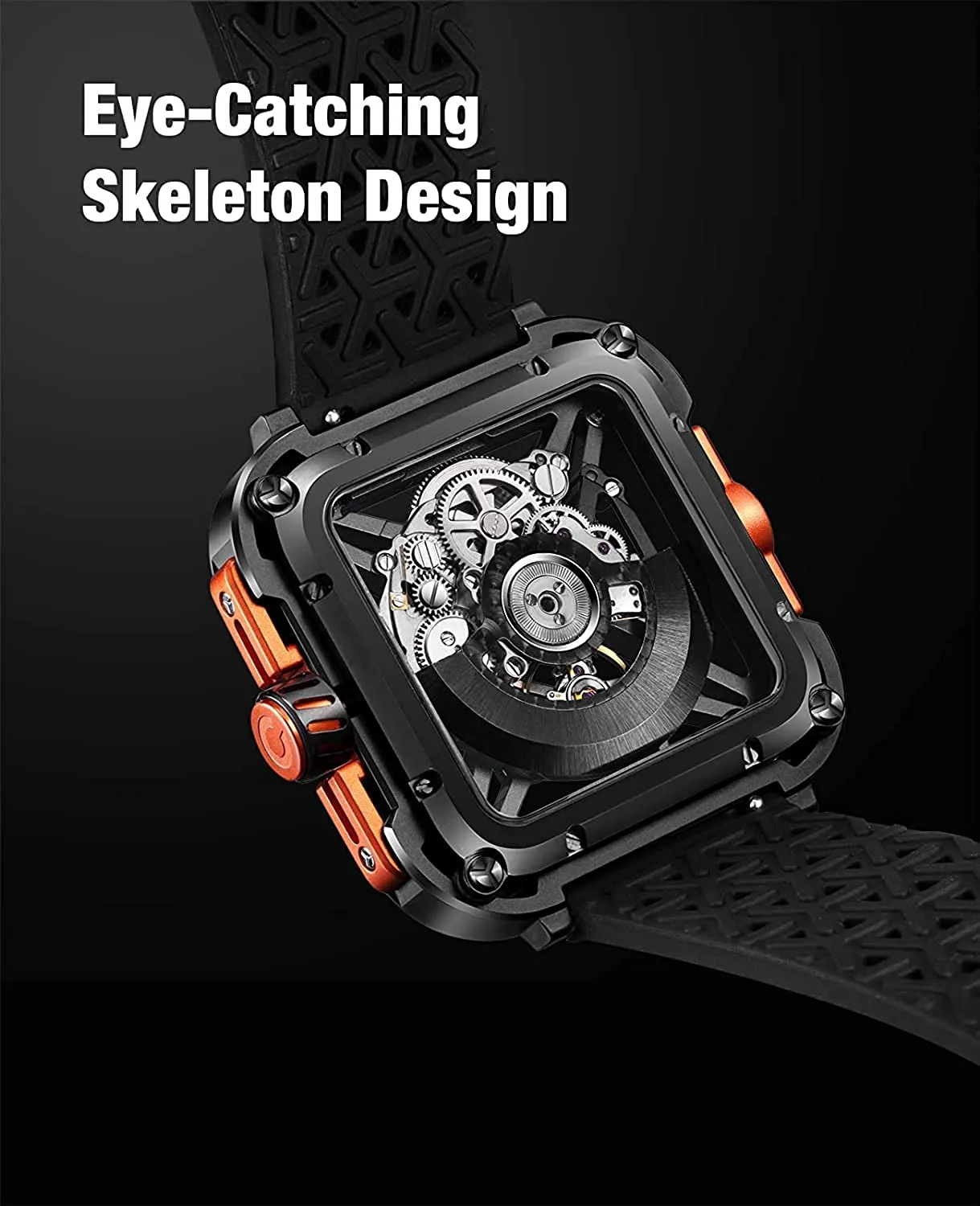 CIGA Design X-Series Stainless Steel Orange Automatic Watch