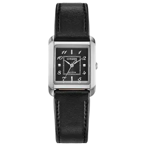 Citizen Eco Drive Bianca with Black Leather Strap Watch EW5600-01E