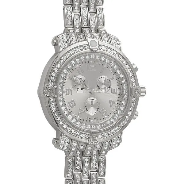 Custom Sport Bling Bling Chronograph Iced Out Watch