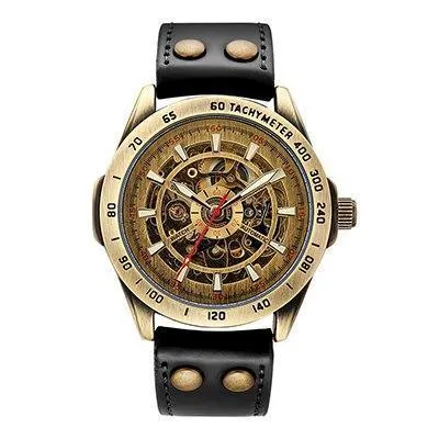 DE CRU Automatic Skeleton Vintage Watch