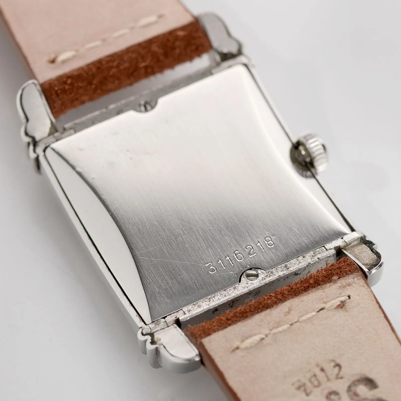 Eterna Square Case Steel Dress Watch 1940s