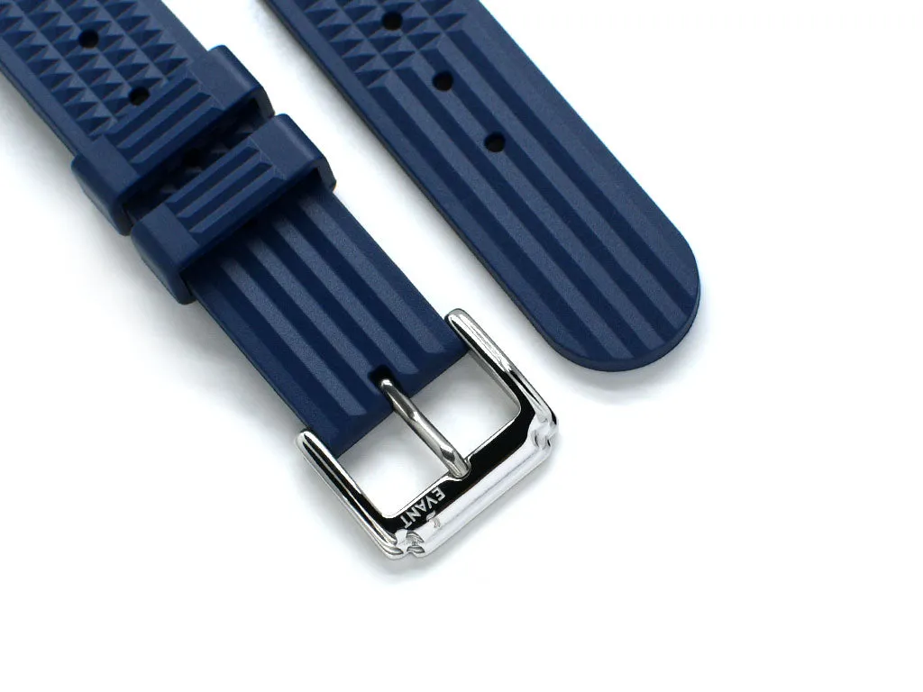 Evant Blue Waffle Rubber Strap