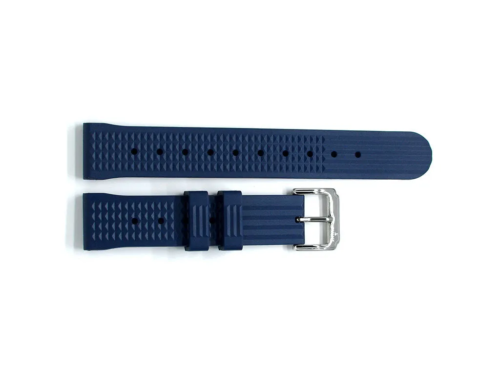 Evant Blue Waffle Rubber Strap