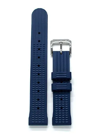 Evant Blue Waffle Rubber Strap