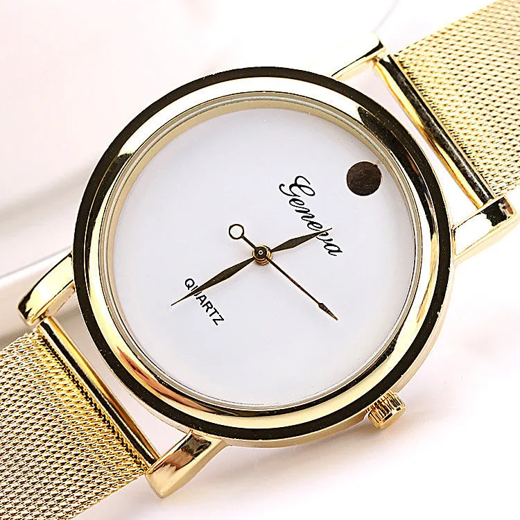 Fashion New Casual Fashion Geneva Business Stainless Steel Waterproof Wristwatch Dress Watches Geneva Watches Watch