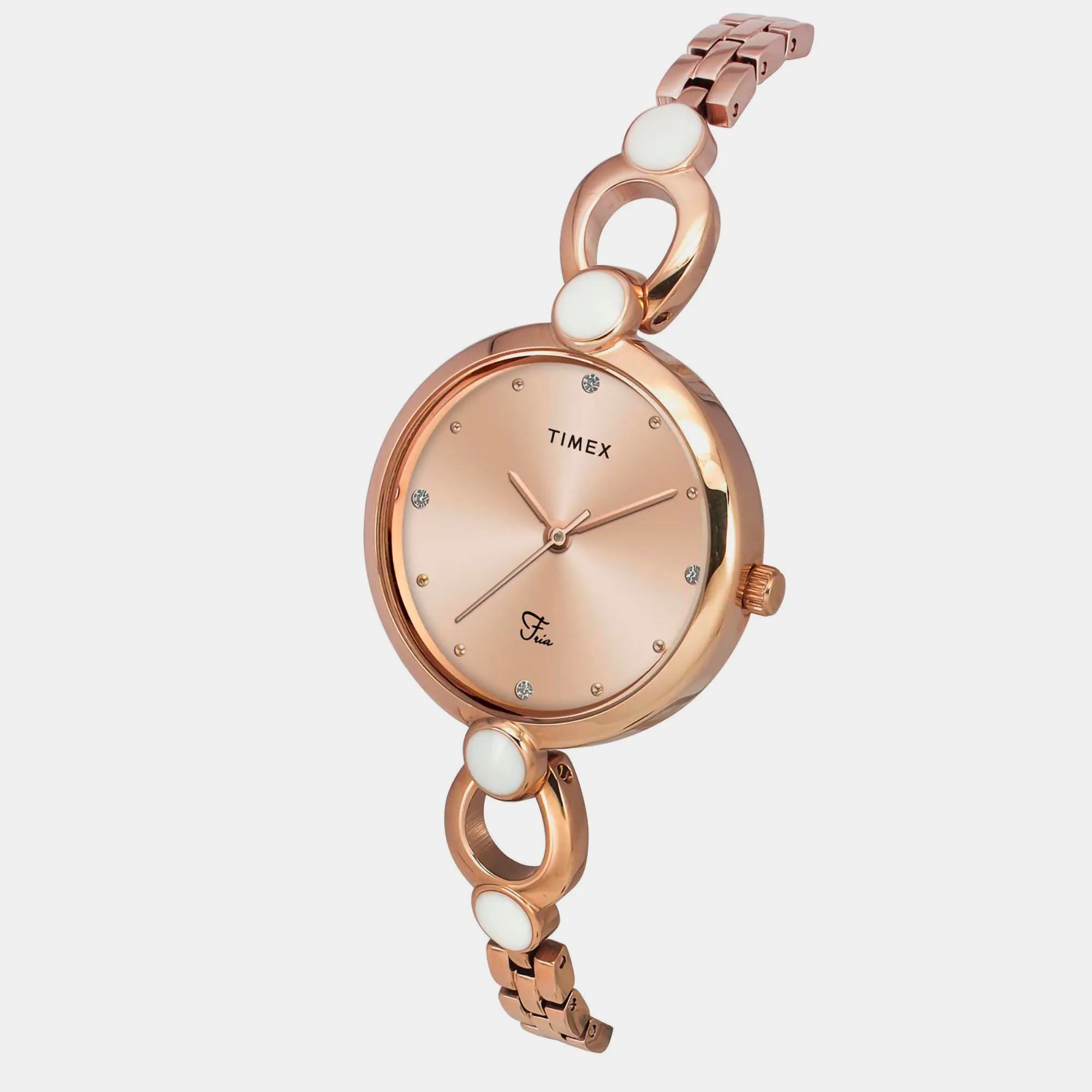 Fria Women's Rose Gold Analog Brass Watch TWEL18103