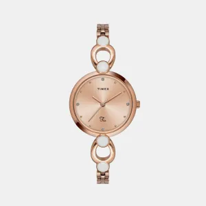 Fria Women's Rose Gold Analog Brass Watch TWEL18103