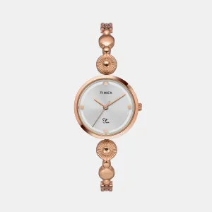 Fria Women's Silver Analog Brass Watch TWEL18202