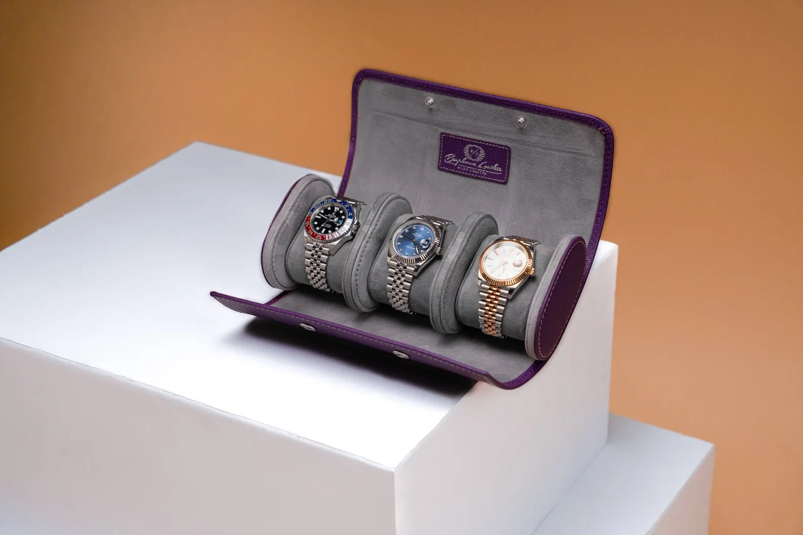 Galata - Saffiano Purple Watch Roll