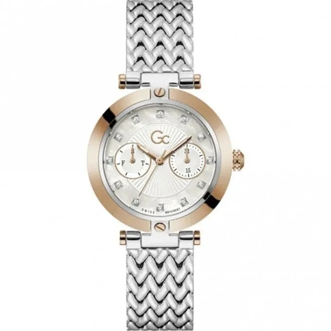 GC Ladies Vogue Silver & Rose Gold Watch Z21006L1MF