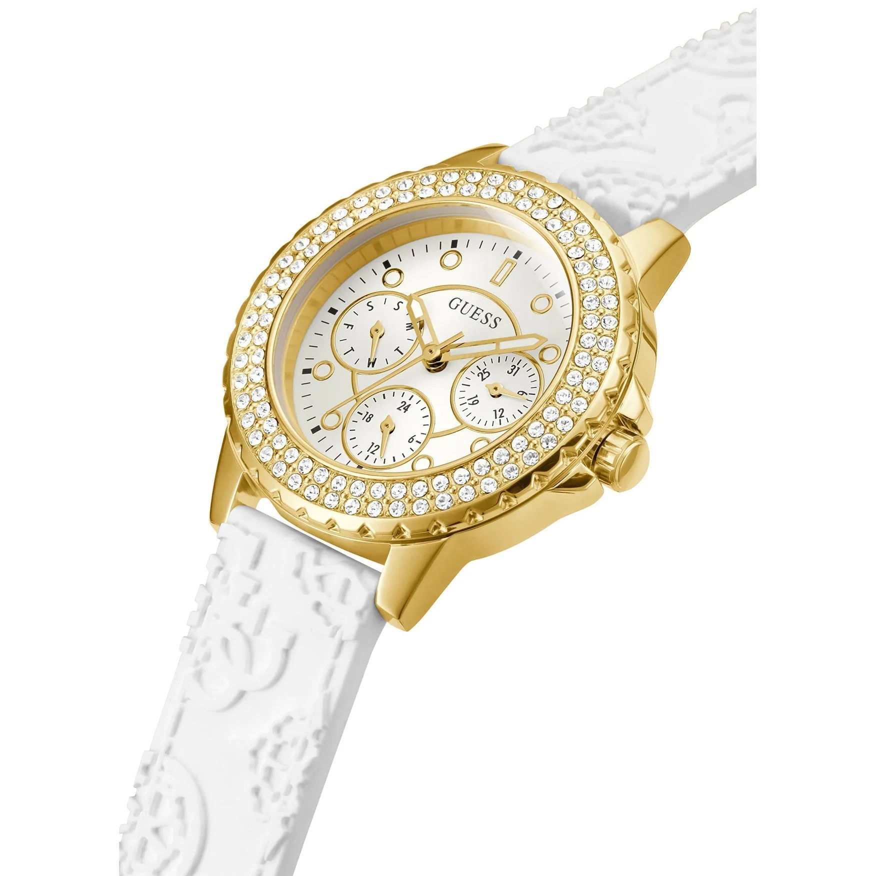 Guess GW0411L1 Ladies Crown Jewel White Watch