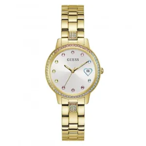 Guess Ladies Three Of Hearts Gold Tone Watch GW0657L2