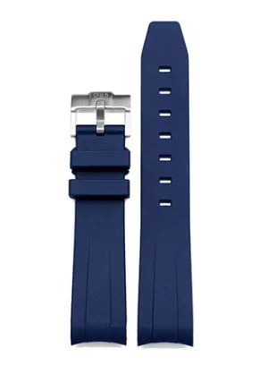 Hitori Blue Curve Endlink Rubber Strap