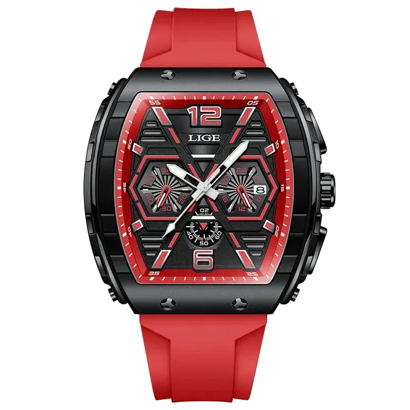 LIGE Luxury Square Watch