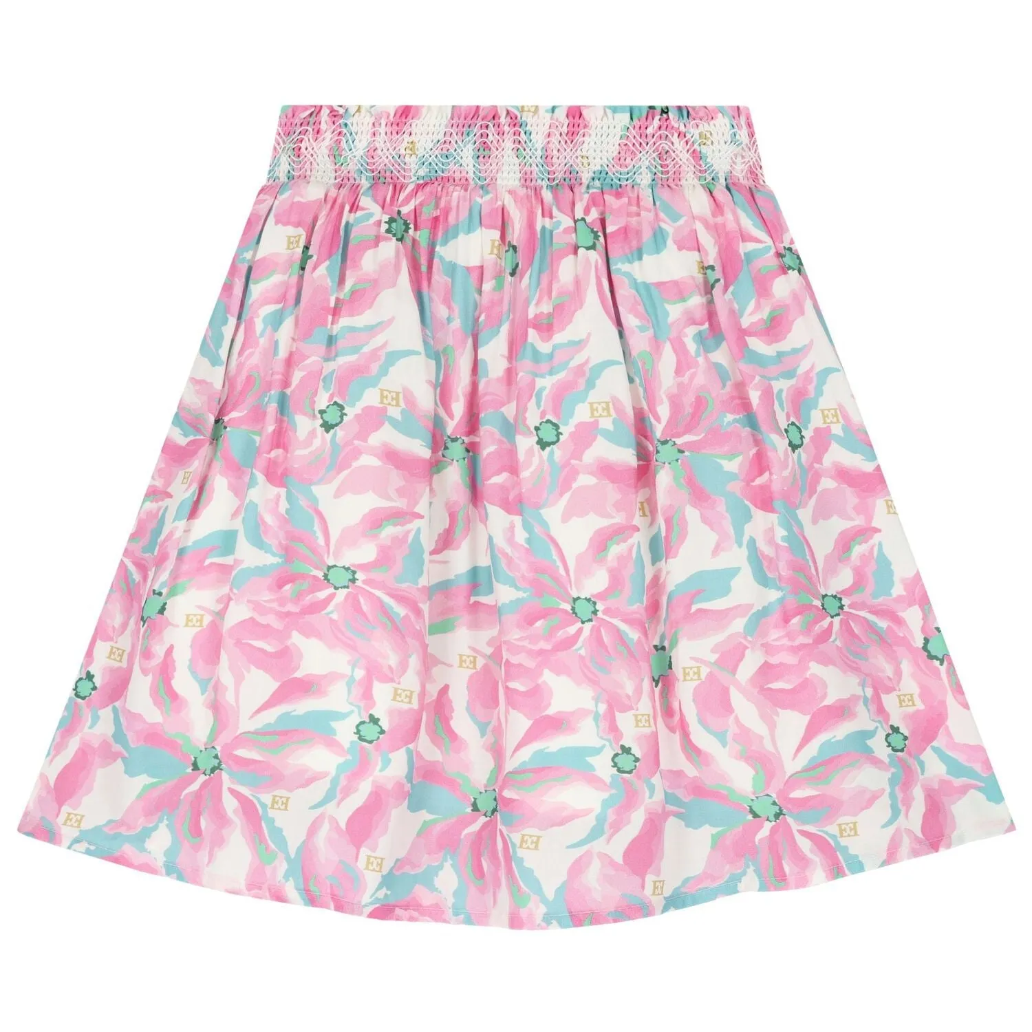 Logo Floral Skirt