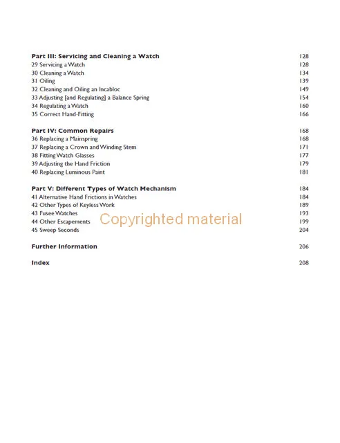 Maintaining and Repairing Mechanical Watches