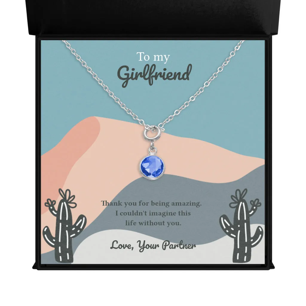 Necklace for Girlfriend Gifts for Anniversary Gifts for Birthday Birthstone Necklace