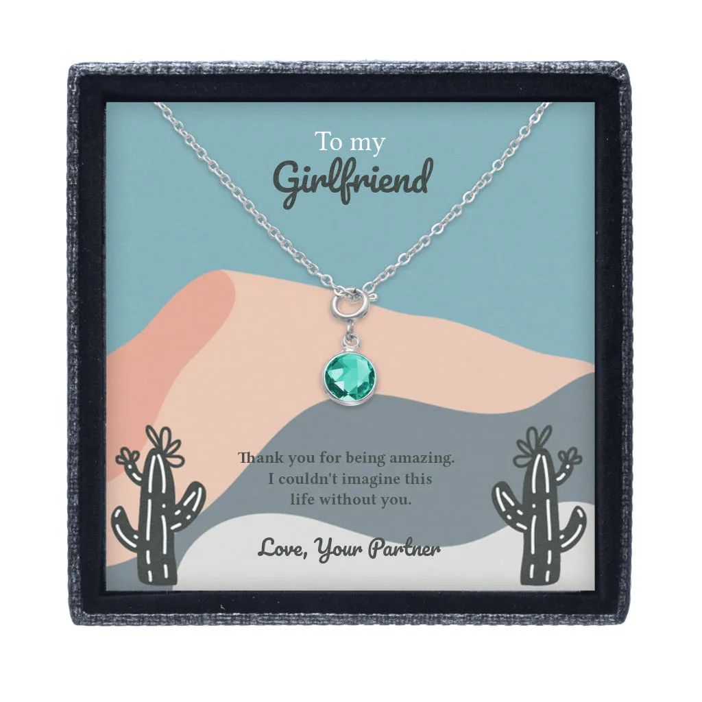 Necklace for Girlfriend Gifts for Anniversary Gifts for Birthday Birthstone Necklace