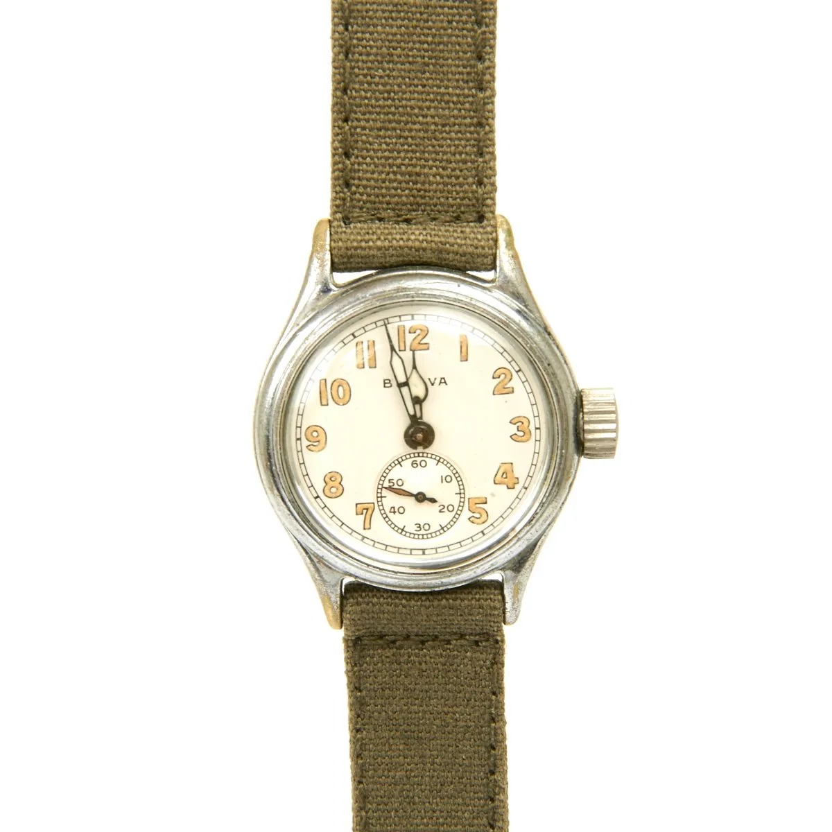 Original U.S. WWII Army 15-Jewel Wrist Watch Model 10 AK by BULOVA - Fully Functional