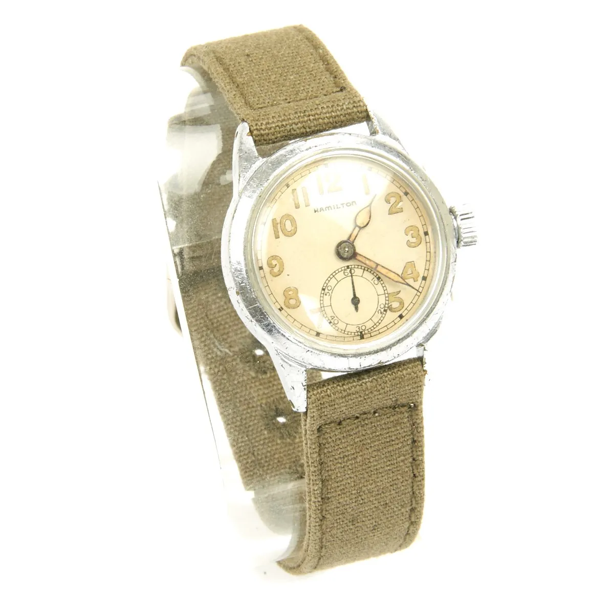 Original U.S. WWII Army Model 987A Wrist Watch by Hamilton - Fully Functional - Officer Grade