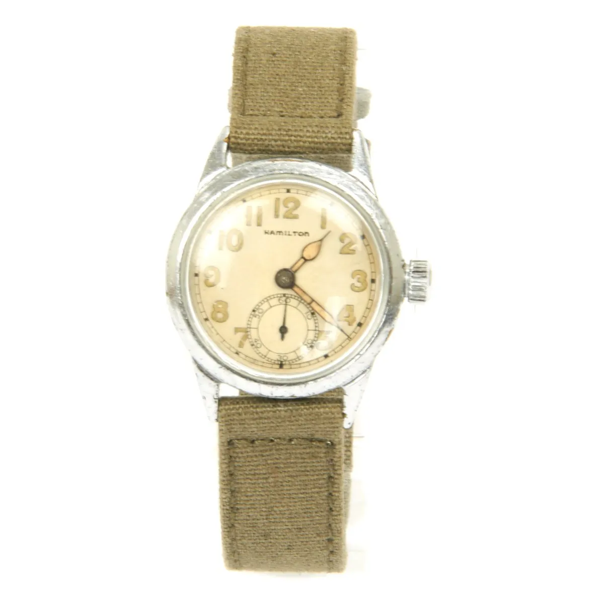 Original U.S. WWII Army Model 987A Wrist Watch by Hamilton - Fully Functional - Officer Grade