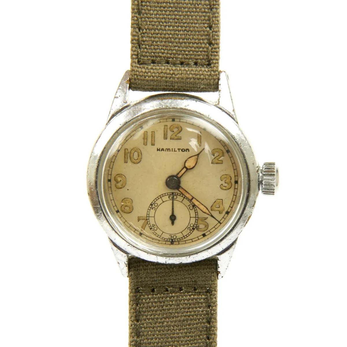 Original U.S. WWII Army Model 987A Wrist Watch by Hamilton - Fully Functional - Officer Grade