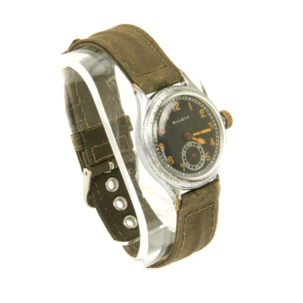 Original U.S. WWII Army Officer 15-Jewel Wrist Watch Model 10 AK by BULOVA - Fully Functional