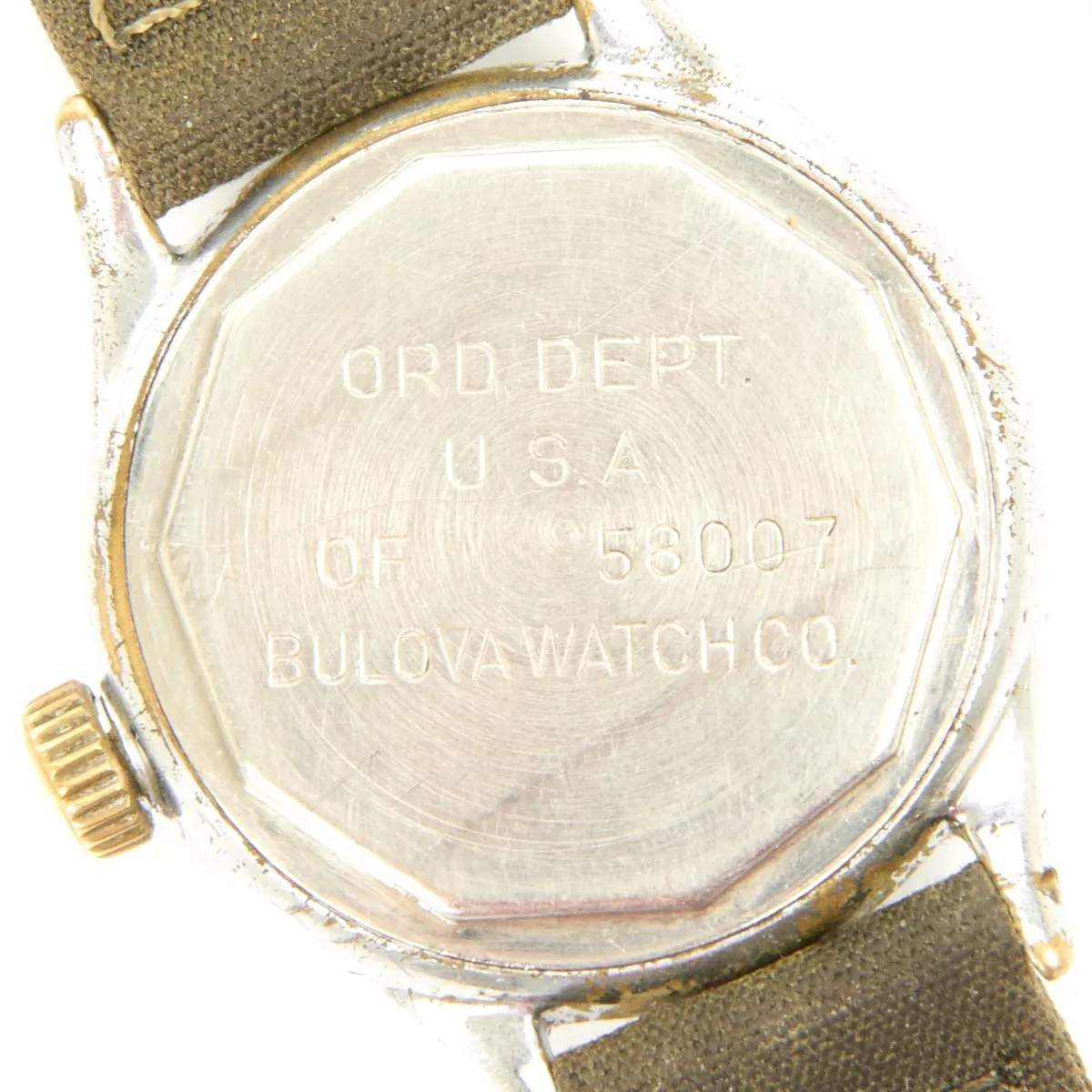 Original U.S. WWII Army Officer 15-Jewel Wrist Watch Model 10 AK by BULOVA - Fully Functional