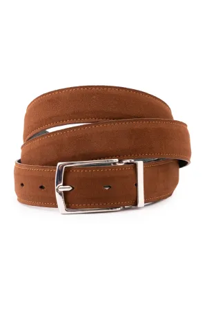 Polo Brown Suede Calf Leather Belt